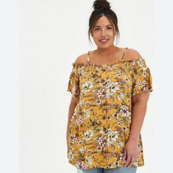 TORRID OFF THE SHOULDER TOP - Picture 1 of 11
